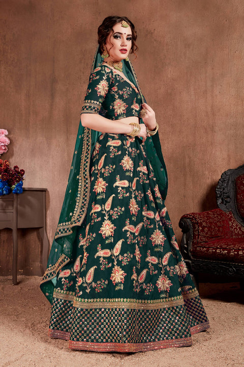 Stylish Green lehenga choli dupatta For Women And Girls in USA