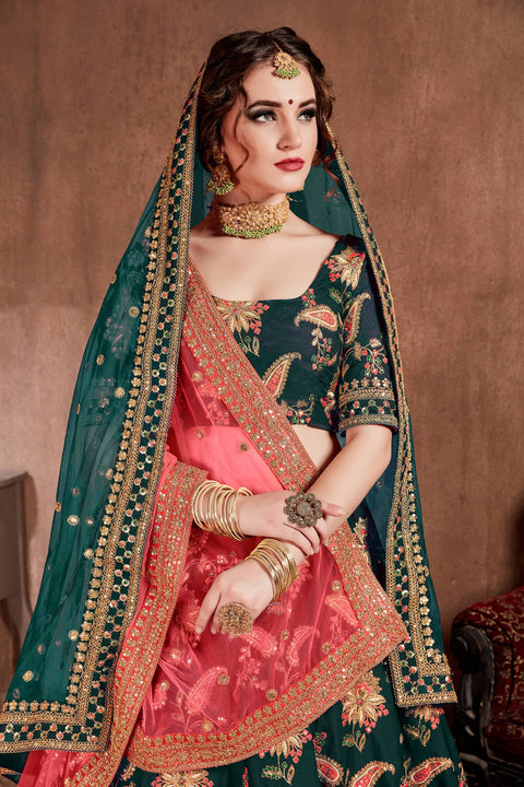 Stylish Green lehenga choli dupatta For Women And Girls in USA