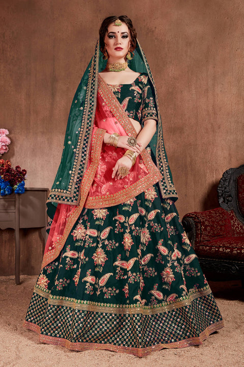 Stylish Green lehenga choli dupatta For Women And Girls in USA