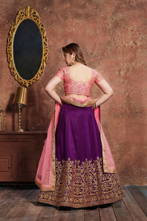 Striking Purple lehenga choli dupatta For Women And Girls in USA