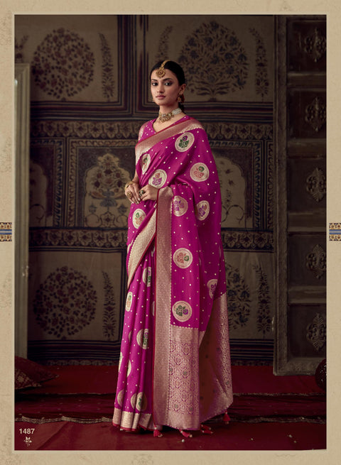 Pink Beautifully Designed Saree with blouse in ,USA Perfect for Indian wedding or party wear for women