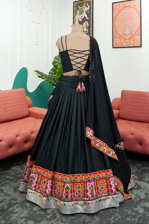 Gorgeous Black Navratri Wear Heavy Lehenga Choli for Women with Dupatta Sequence Lehenga Choli In USA