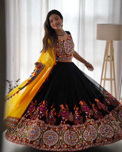 New black navratri special lehenga choli for women in USA