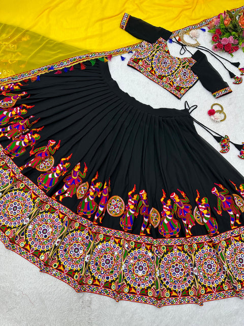 New black navratri special lehenga choli for women in USA