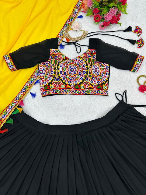 New black navratri special lehenga choli for women in USA