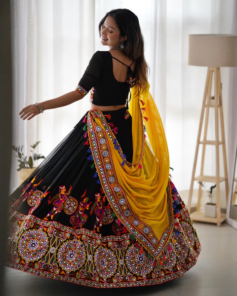 New black navratri special lehenga choli for women in USA