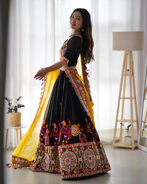 New black navratri special lehenga choli for women in USA