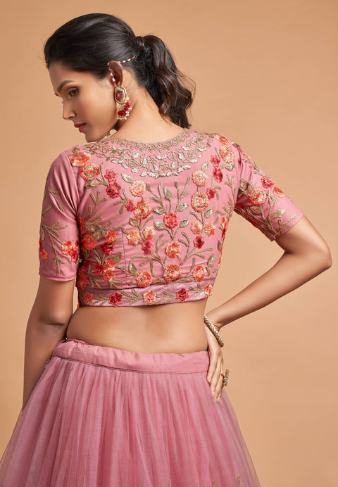 Stunning Pink fancy lehenga Choli for women with Dupatta in USA