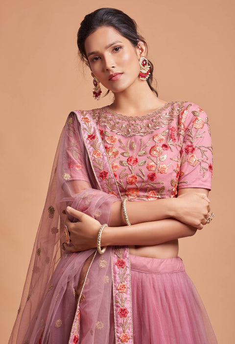 Stunning Pink fancy lehenga Choli for women with Dupatta in USA