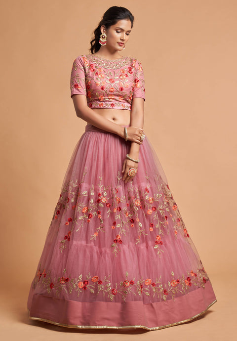 Stunning Pink fancy lehenga Choli for women with Dupatta in USA