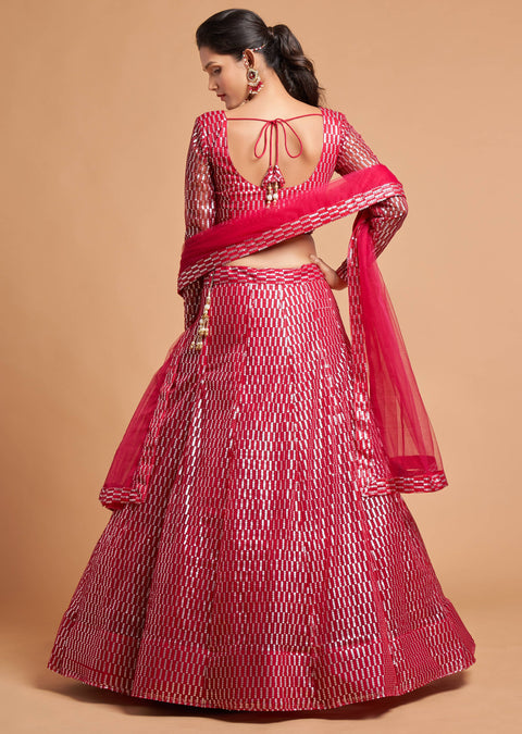 Charming Hot Pink fancy lehenga Choli for women with Dupatta in USA