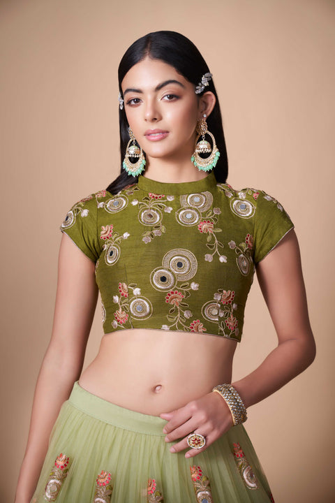 Graceful Green lehenga Choli for women with Dupattaa in USA