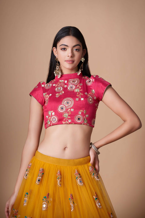 Trendy Yellow fancy lehenga Choli for women with Dupattaa in USA