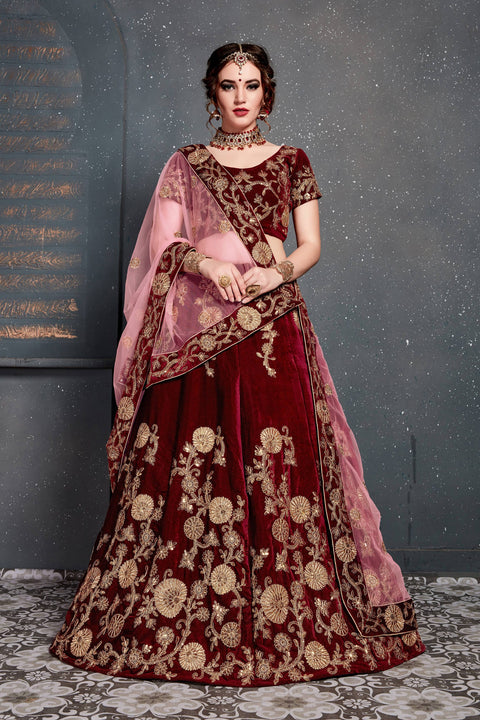 Radiant Red lehenga choli dupatta For Women And Girls in USA