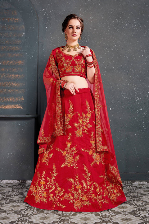 Graceful Red Charming lehenga choli dupatta For Women And Girls in USA