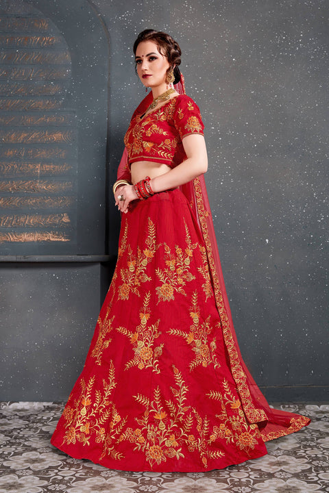 Graceful Red Charming lehenga choli dupatta For Women And Girls in USA