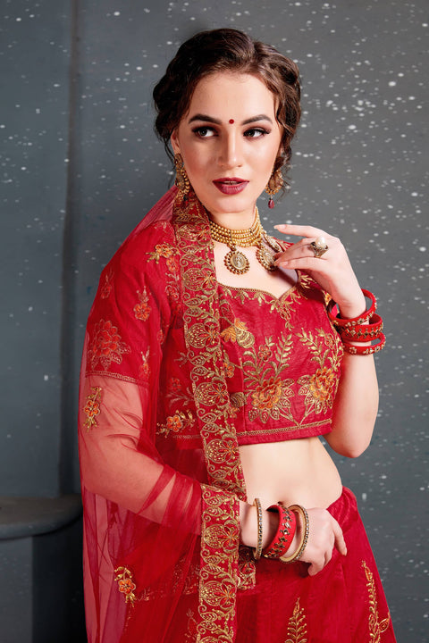 Graceful Red Charming lehenga choli dupatta For Women And Girls in USA