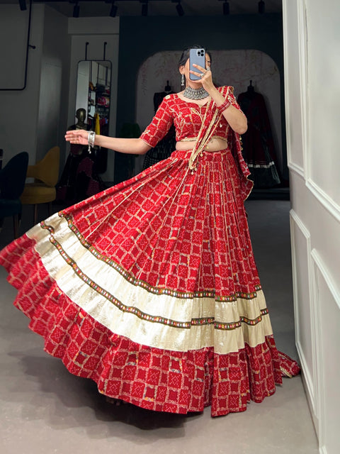 Stylish Red Rayon lehenga Choli For women with Dupatta in USA