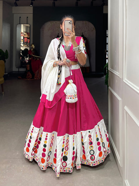 Real mirror work lehenga choli for women - ReadyToWearshop