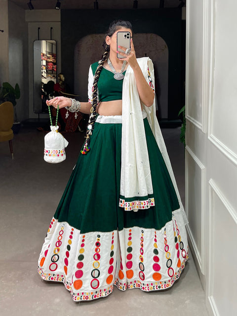 Real mirror work lehenga choli for women - ReadyToWearshop