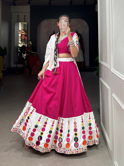 Real mirror work lehenga choli for women - ReadyToWearshop