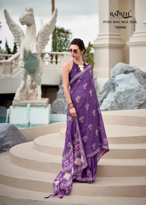 Purple Party Wear saree with blouse in USA, Perfect for Indian Daily Wear sequins saree For Woman