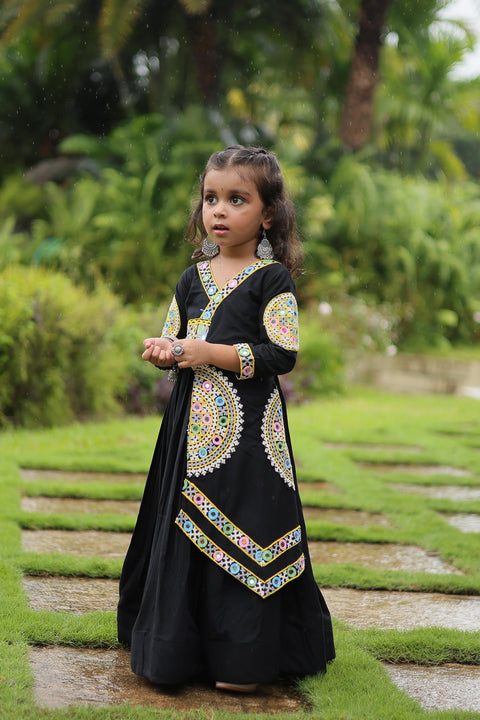 Black Celebrate the spirit of Navratri with our exclusive Kids Set of Navratri dresses for kids