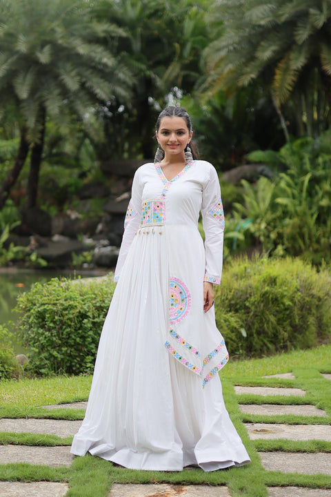 White Celebrate the spirit of Navratri with our exclusive Set of Navratri dresses for women