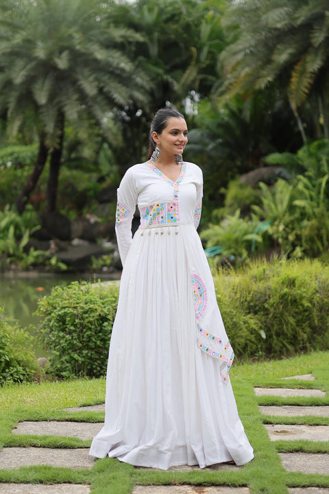 White Celebrate the spirit of Navratri with our exclusive Set of Navratri dresses for women