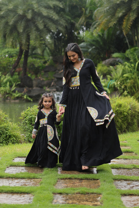 Celebrate the spirit of Navratri with our exclusive Mom- Daughter Combo Set of Navratri dresses for women