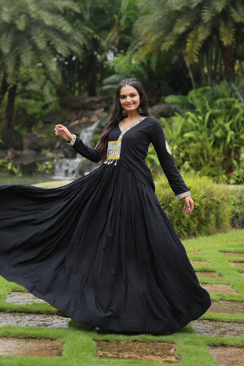 Black Celebrate the spirit of Navratri with our exclusive Set of Navratri dresses for women