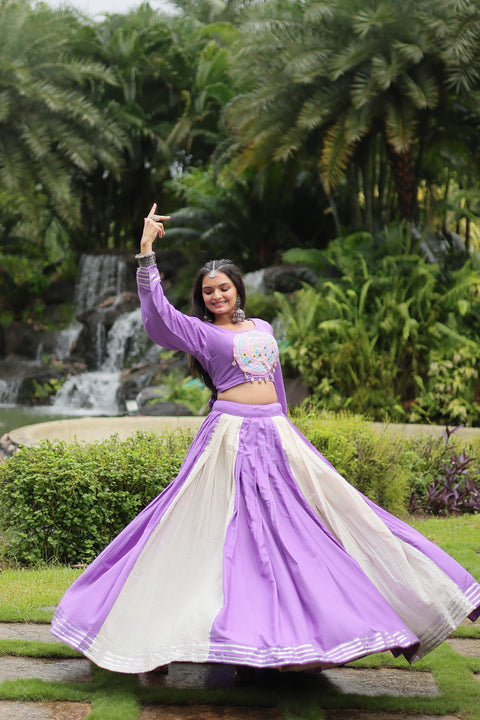 Purple Made for Navratri Season, Designer Readymade Rayon Lehenga choli Set for women