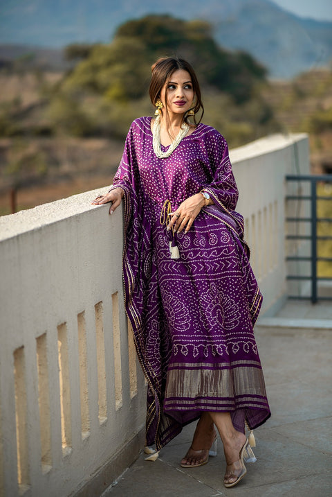 Purple kaftan is perfect your style. It's your time to add this beauty to your wardrobe and rock the shaadi season