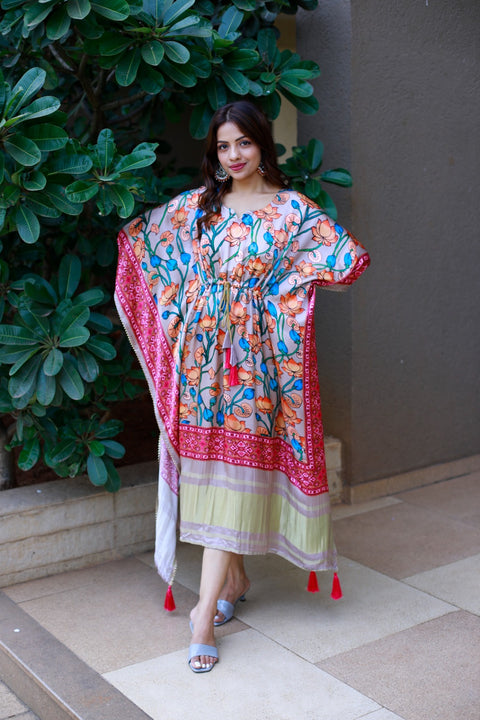 Multicolor kaftan is perfect your style. It's your time to add this beauty to your wardrobe and rock the shaadi season