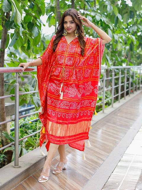 Red kaftan is perfect your style. It's your time to add this beauty to your wardrobe and rock the shaadi season