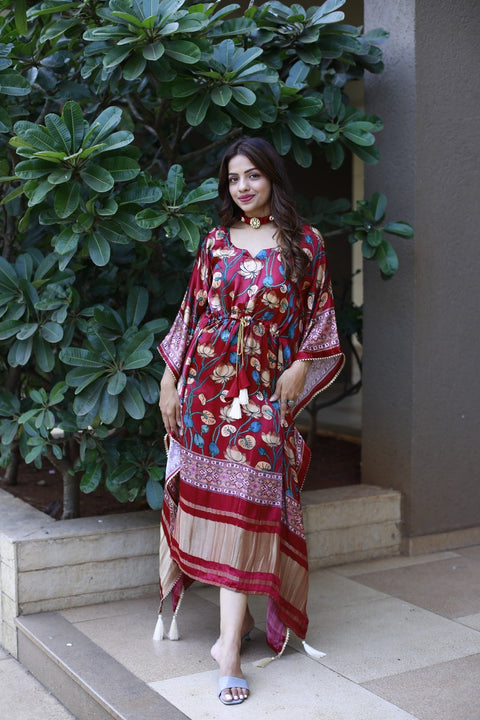 Red kaftan is perfect your style. It's your time to add this beauty to your wardrobe and rock the shaadi season