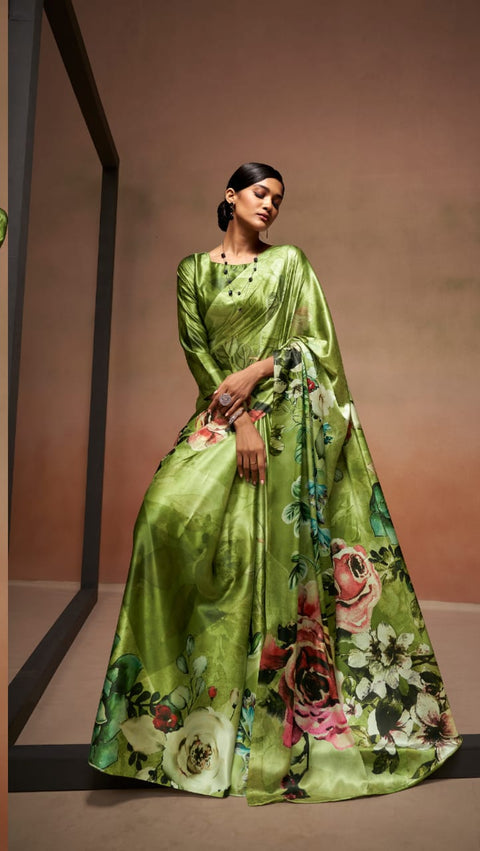 Green Super Demanding Sattin collection,In USA Perfect for Indian wedding or party wear for women