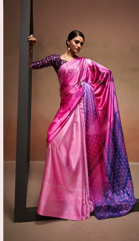 Pink Super Demanding Sattin collection,In USA Perfect for Indian wedding or party wear for women