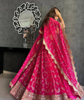 Subtle Georgette Pink  Embroidered Attractive Party Wear Silk Lehenga choli for women Indian Designer partywear Lehengacholi for women - ReadyToWearshop