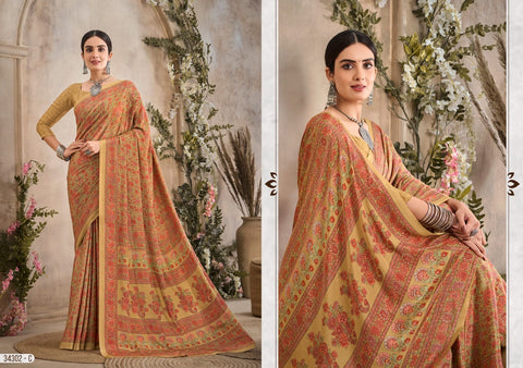 Designed Saree with blouse in ,USA Perfect for Indian wedding or party wear for women