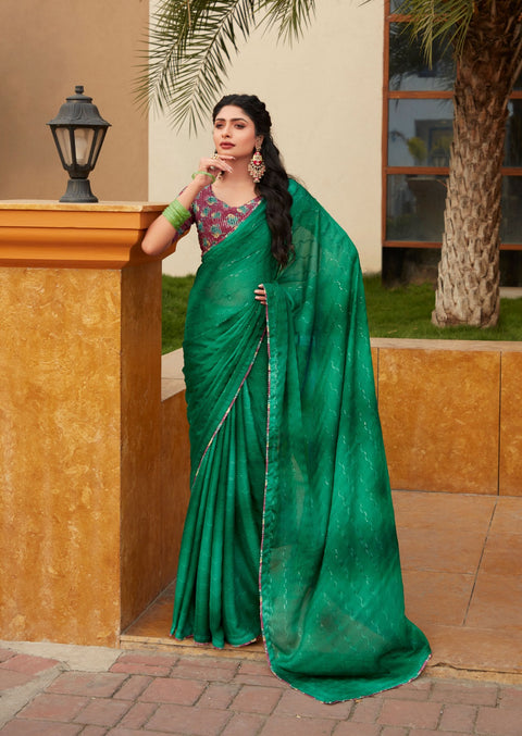 indian green saree with blouse in ,USA Perfect for Indian wedding or party wear for women