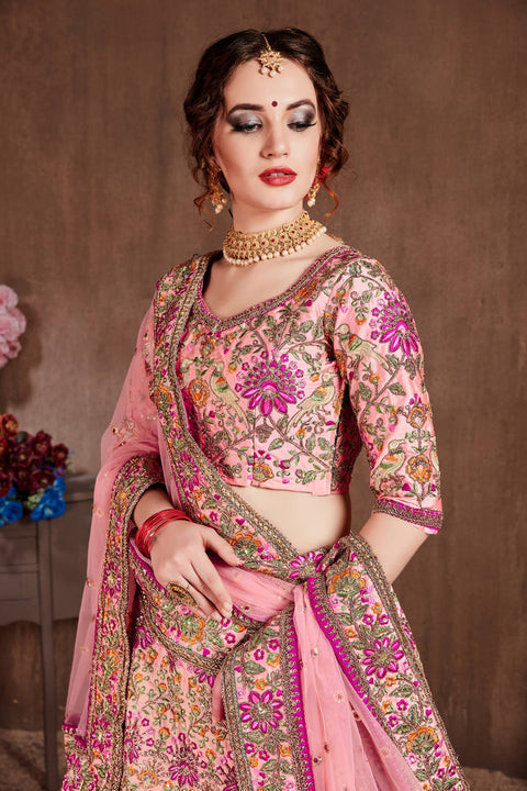 Pink Dynamic lehenga choli dupatta For Women And Girls in USA