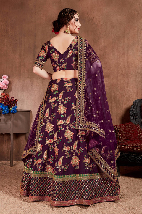 Dynamic Purpul lehenga choli dupatta For Women And Girls in USA