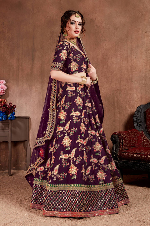 Dynamic Purpul lehenga choli dupatta For Women And Girls in USA