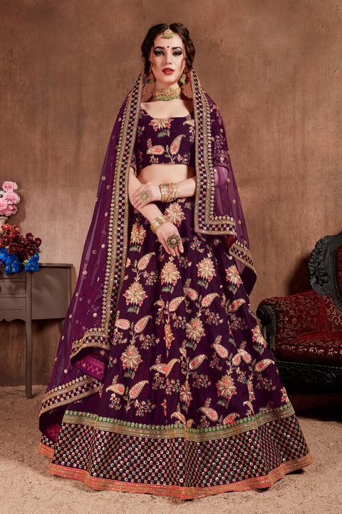 Dynamic Purpul lehenga choli dupatta For Women And Girls in USA