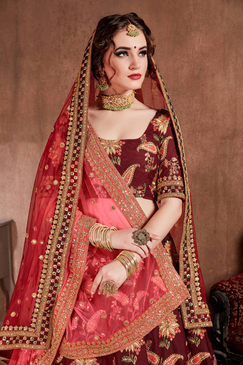 Cultural Red lehenga choli dupatta For Women And Girls in USA