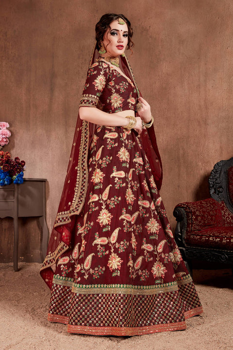 Cultural Red lehenga choli dupatta For Women And Girls in USA