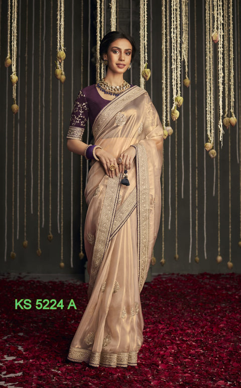 Indian Wedding Wear saree with blouse in USA, Perfect for Indian Party Wear sequins saree For Woman