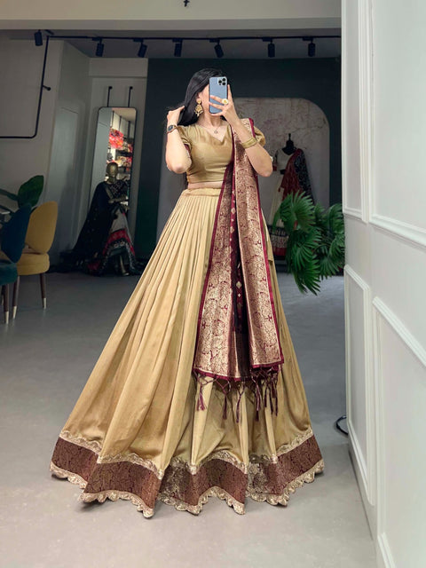 Festive Silk lehenga Choli For women with Dupatta in USA