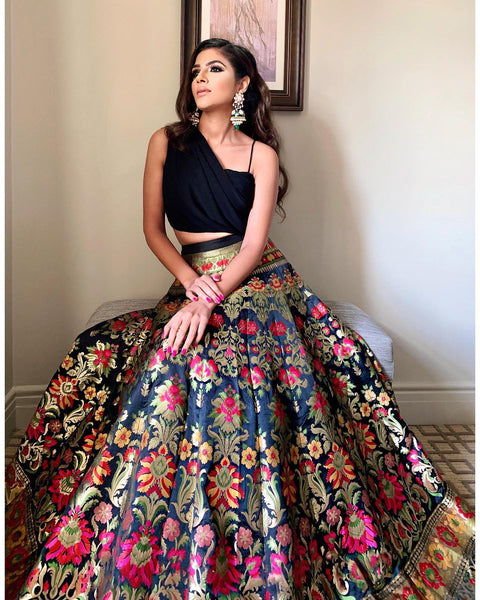 Readytowear Amazing banarasi silk lehenga choli for women readytowear in USA,FreeShipping Indian pure Silk with zari work Lehengacholi - ReadyToWearshop